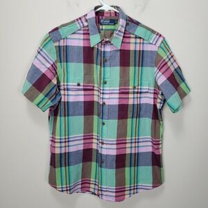Polo by Ralph Lauren shoulder tab short sleeve button up Large Multicolor Mens